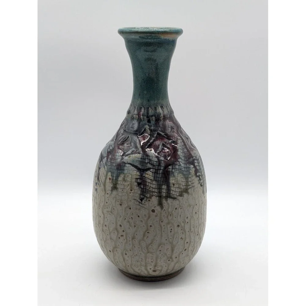 Handmade Signed Stoneware Studio Pottery‎ Vase 9